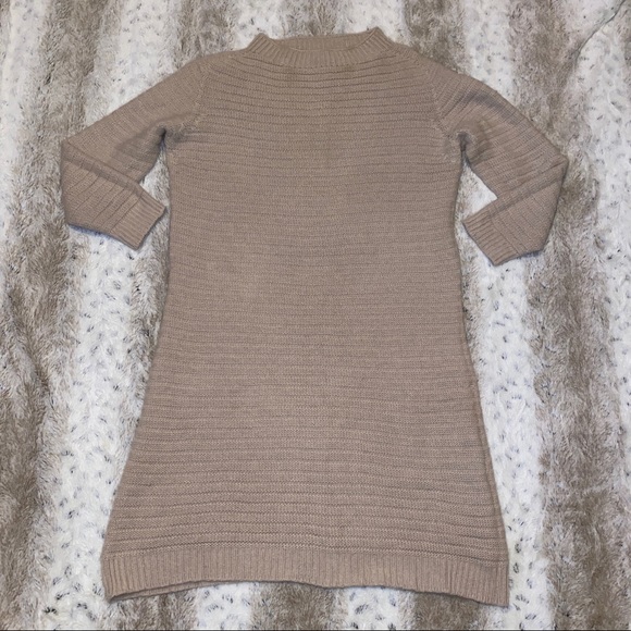 COPY - ZARA KNIT SWEATER DRESS in SAND TAUPE BEIGE BROWN - Picture 4 of 4